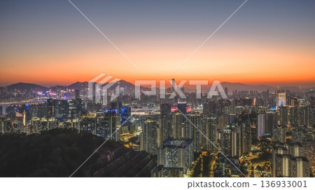 Jan 11 2026 Warm Evening Light Spreading Across Historic Ping Shan Area 136933001