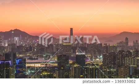 Jan 11 2026 Lion Rock Backdrop Framing Kowloon Urban Skyline in Hong Kong 136933002