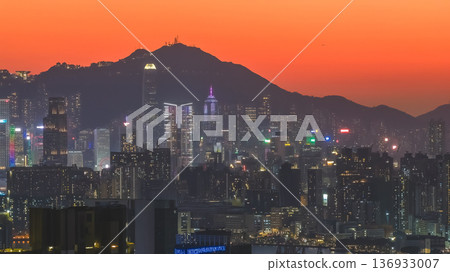 Jan 11 2026 Lion Rock Backdrop Framing Kowloon Urban Skyline in Hong Kong Jan 11 2026 Lion Rock Backdrop Framing Kowloon Urban Skyline in Hong Kong 136933007