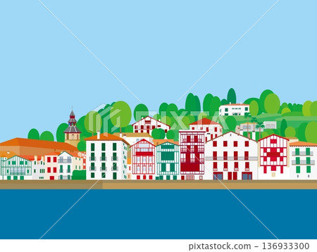 法國巴斯克地區聖讓德呂茲的春日景色 136933300