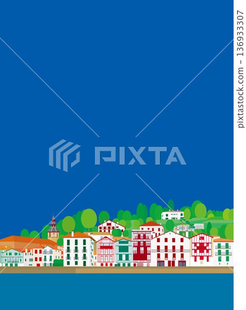 Saint Jean de Luz, Basque Country, France, spring scenery 136933307