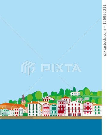 Saint Jean de Luz, Basque Country, France, spring scenery 136933311