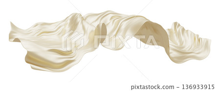Luxury pearl fabric isolated on white background 3D render Luxury pearl fabric isolated on white background 3D render 136933915