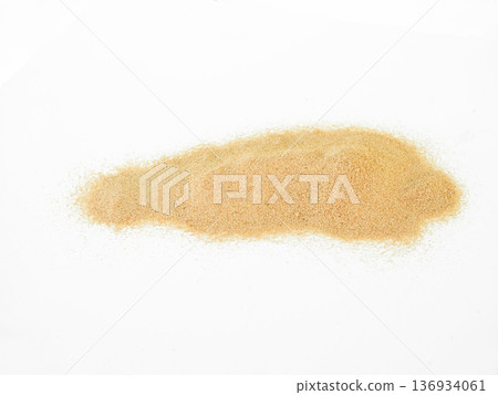 Sand Beach Isolated White Background Texture Summer Desert Zen Garden Coast Ocean for Vacation, Hot Summer Tropical Scene Chill Nature, Summer Time Yoga Holiday Dune Pile Dry Brown Heap Particle. Sand Beach Isolated White Background Texture Summer Desert Zen Garden Coast Ocean for Vacation, Hot Summer Tropical Scene Chill Nature, Summer Time Yoga Holiday Dune Pile Dry Brown Heap Particle. 136934061