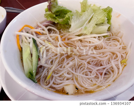 Bun Cha: A classic Vietnamese noodle dish. Bun Cha: A classic Vietnamese noodle dish. 136934107