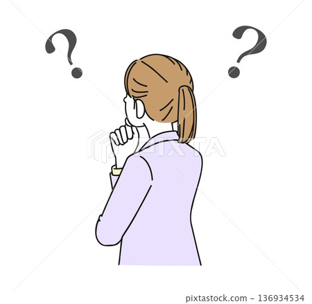 懷疑一個女人的插圖 136934534