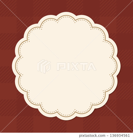 Blank vintage frame with Tartan checked red square background Blank vintage frame with Tartan checked red square background 136934561