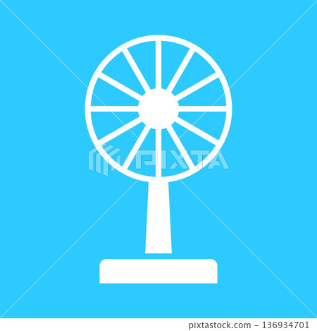 Electric fan vector icon 136934701