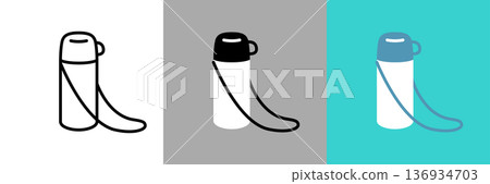 Water bottle vector icon 136934703