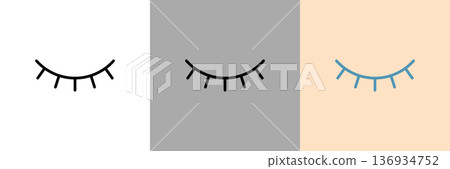 Simple eye vector icon 136934752