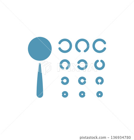 Simple eye test vector icon 136934780