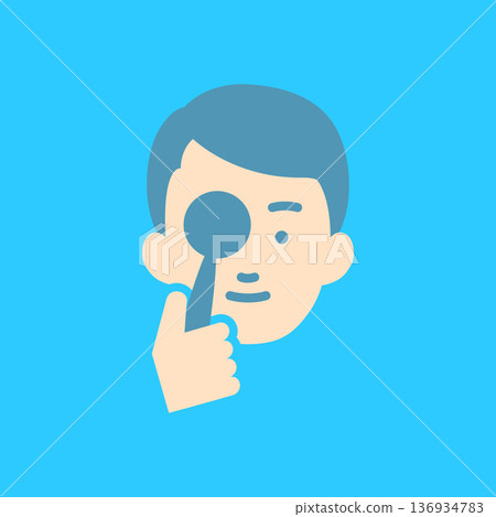 Simple eye test vector icon 136934783