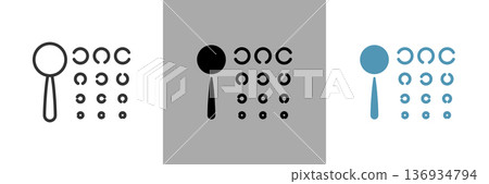 Eye test vector icon 136934794