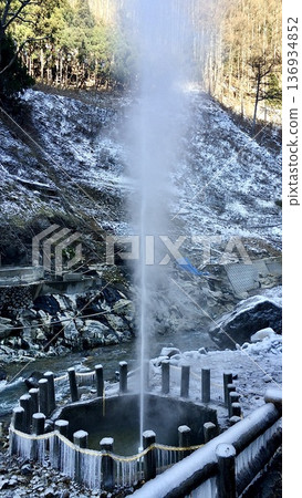 The vent at Jigokudani Monkey Park in Nagano Prefecture The vent at Jigokudani Monkey Park in Nagano Prefecture 136934852