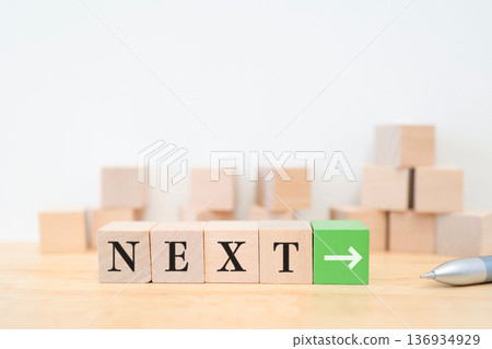 NEXT and right arrow blocks indicate the next step. NEXT and right arrow blocks indicate the next step. 136934929
