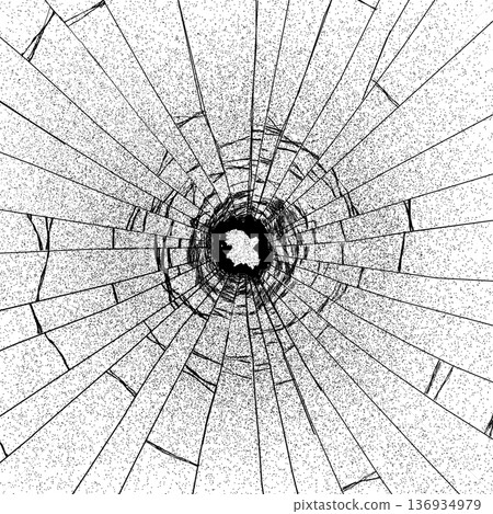 Radial crack background illustration 136934979