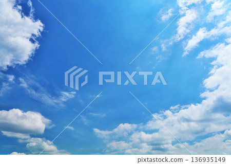 Summer blue sky and clouds Summer blue sky and clouds 136935149