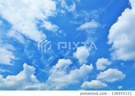 Summer blue sky and clouds Summer blue sky and clouds 136935151