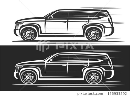 Vector logo for SUV Car 136935292