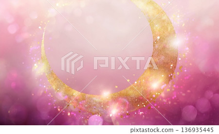 Pink light abstract wallpaper, background material 136935445