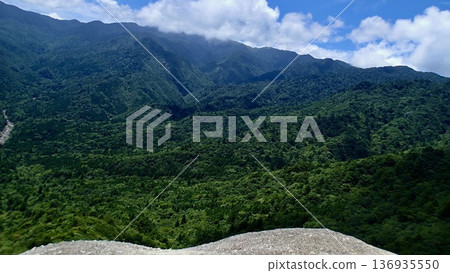 The view from Taiko Rock on Yakushima Island, Kagoshima Prefecture 136935550