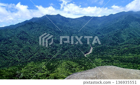 The view from Taiko Rock on Yakushima Island, Kagoshima Prefecture The view from Taiko Rock on Yakushima Island, Kagoshima Prefecture 136935551