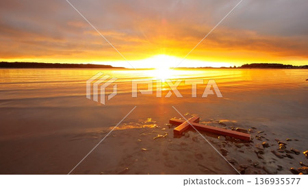 Laying Cross Waters of Salvation 136935577