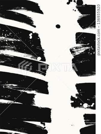 Bold Black Brush Strokes Abstract Background Bold Black Brush Strokes Abstract Background 136935920
