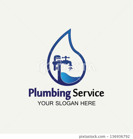 Plumbing Service Logo icon vector illustration design Template.Plumbing logo.Plumbing service icon logo creative vector illustrattion 136936792