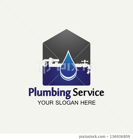 Plumbing Service Logo icon vector illustration design Template.Plumbing logo.Plumbing service icon logo creative vector illustrattion 136936809