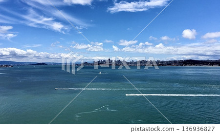 View from the Golden Gate Bridge in San Francisco, California, USA View from the Golden Gate Bridge in San Francisco, California, USA 136936827