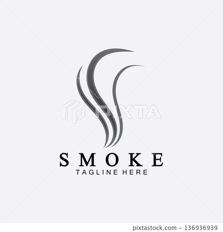 Smoke steam icon logo illustration isolated on white background,Aroma vaporize icons. Smells vector line icon, hot aroma, stink or cooking steam symbols, smelling or vapor Smoke steam icon logo illustration isolated on white background,Aroma vaporize icons. Smells vector line icon, hot aroma, stink or cooking steam symbols, smelling or vapor 136936939