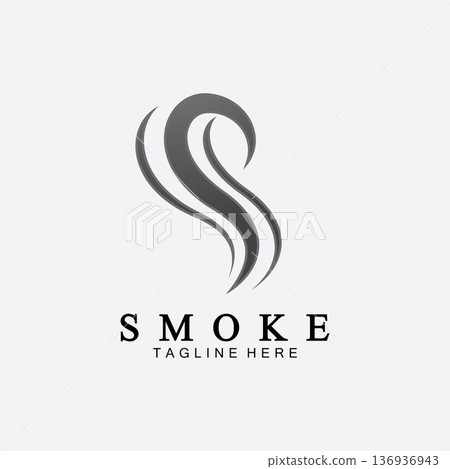 Smoke steam icon logo illustration isolated on white background,Aroma vaporize icons. Smells vector line icon, hot aroma, stink or cooking steam symbols, smelling or vapor Smoke steam icon logo illustration isolated on white background,Aroma vaporize icons. Smells vector line icon, hot aroma, stink or cooking steam symbols, smelling or vapor 136936943