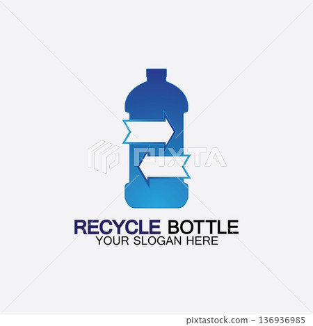 Recycle plastic bottle logo icon vector illustration design.Bottle with recycle symbol. Plastic recycling symbol flat icon-vector illustration Recycle plastic bottle logo icon vector illustration design.Bottle with recycle symbol. Plastic recycling symbol flat icon-vector illustration 136936985
