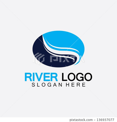 River Logo vector icon illustration design template River Logo vector icon illustration design template 136937077