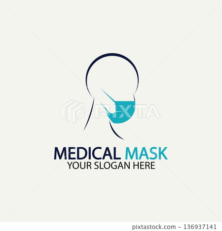 Face protection Mask Vector logo. Medical Mask logo vector icon illustration design Face protection Mask Vector logo. Medical Mask logo vector icon illustration design 136937141