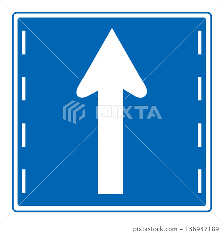 交通標誌 依行駛方向劃分的交通分類 136937189
