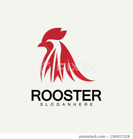 Rooster head logo vector icon symbol illustration design.Rooster chicken cock. Abstract vector illustration Rooster head logo vector icon symbol illustration design.Rooster chicken cock. Abstract vector illustration 136937226