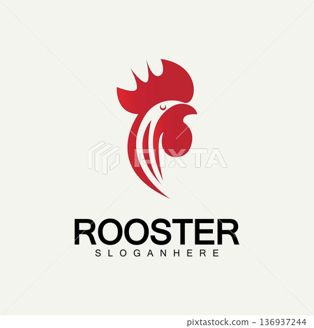 Rooster head logo vector icon symbol illustration design.Rooster chicken cock. Abstract vector illustration Rooster head logo vector icon symbol illustration design.Rooster chicken cock. Abstract vector illustration 136937244