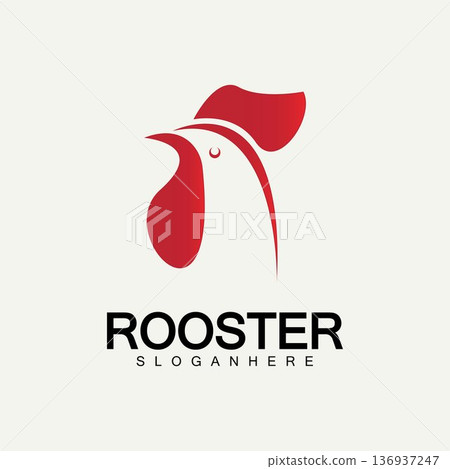 Rooster head logo vector icon symbol illustration design.Rooster chicken cock. Abstract vector illustration Rooster head logo vector icon symbol illustration design.Rooster chicken cock. Abstract vector illustration 136937247