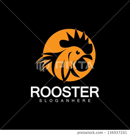 Rooster head logo vector icon symbol illustration design.Rooster chicken cock. Abstract vector illustration Rooster head logo vector icon symbol illustration design.Rooster chicken cock. Abstract vector illustration 136937281