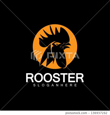 Rooster head logo vector icon symbol illustration design.Rooster  chicken  cock. Abstract vector illustration 136937282