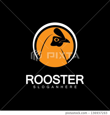 Rooster head logo vector icon symbol illustration design.Rooster  chicken  cock. Abstract vector illustration 136937283