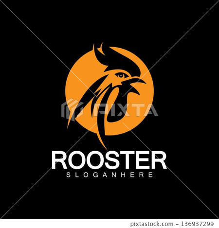 Rooster head logo vector icon symbol illustration design.Rooster chicken cock. Abstract vector illustration Rooster head logo vector icon symbol illustration design.Rooster chicken cock. Abstract vector illustration 136937299