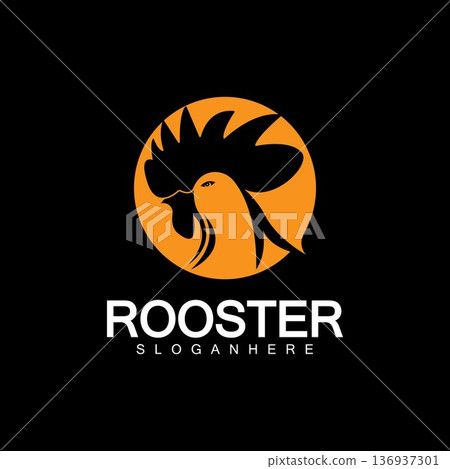 Rooster head logo vector icon symbol illustration design.Rooster chicken cock. Abstract vector illustration Rooster head logo vector icon symbol illustration design.Rooster chicken cock. Abstract vector illustration 136937301