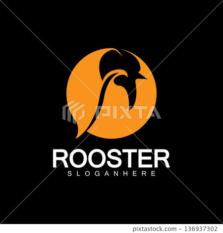 Rooster head logo vector icon symbol illustration design.Rooster chicken cock. Abstract vector illustration Rooster head logo vector icon symbol illustration design.Rooster chicken cock. Abstract vector illustration 136937302