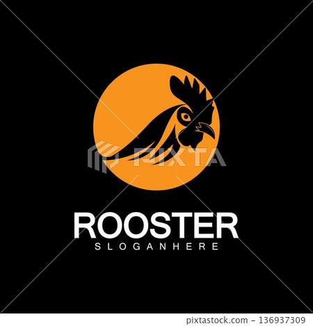 Rooster head logo vector icon symbol illustration design.Rooster chicken cock. Abstract vector illustration Rooster head logo vector icon symbol illustration design.Rooster chicken cock. Abstract vector illustration 136937309