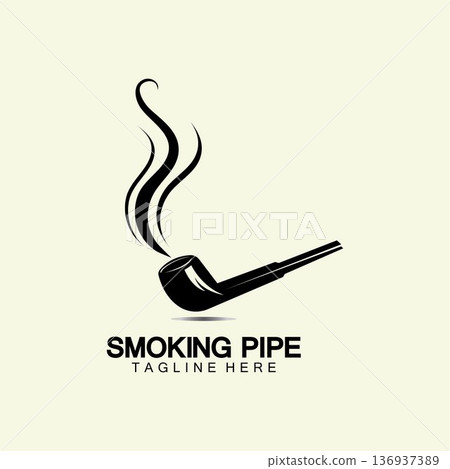 Pipe Smoking Logo icon vector illustration design.Tobacco, cigar, pipe icon vector image. 136937389
