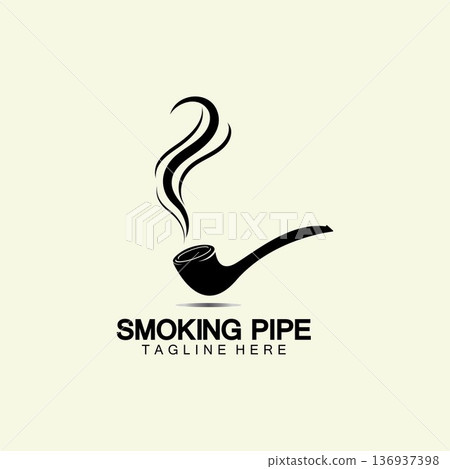 Pipe Smoking Logo icon vector illustration design.Tobacco, cigar, pipe icon vector image. 136937398