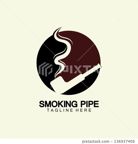 Pipe Smoking Logo icon vector illustration design.Tobacco, cigar, pipe icon vector image. 136937408